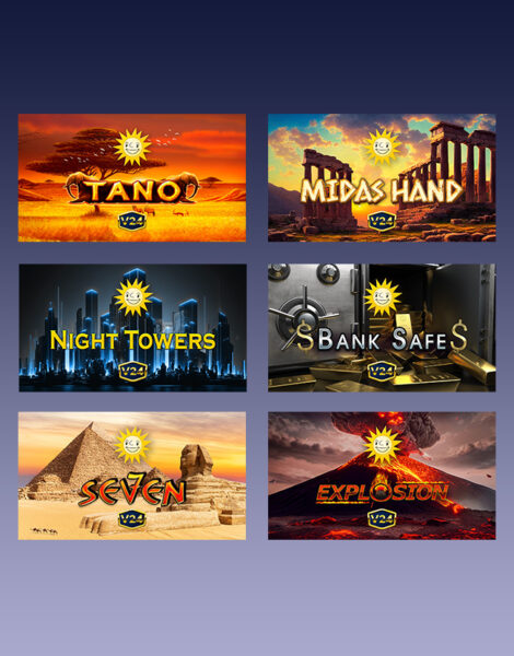 Multi MEGA Multi V24 - 6 thematische Spielvarianten: TANO, MIDAS HAND, Night Towers, Bank Safe, Seven, Explosion